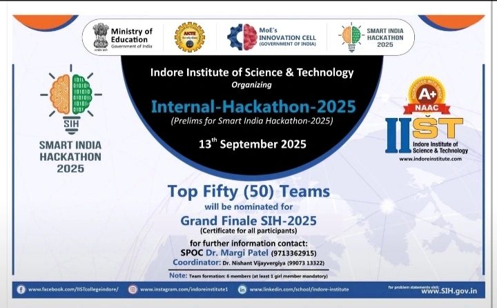 Smart India Hackathon 2025 internal prelims poster β IIST